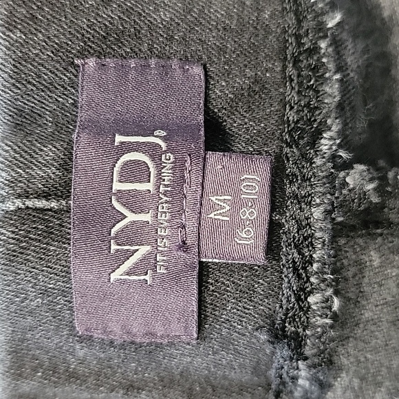 NYDJ Size M Washed Black Denim Pull On Pants - Picture 7 of 12